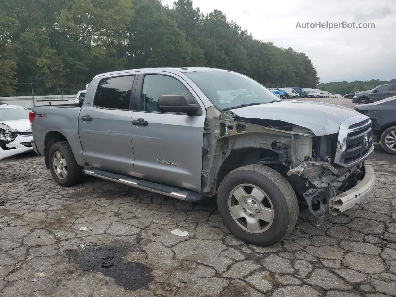 2012 Toyota Tundra Crewmax Sr5 Silver vin: 5TFEY5F14CX132833