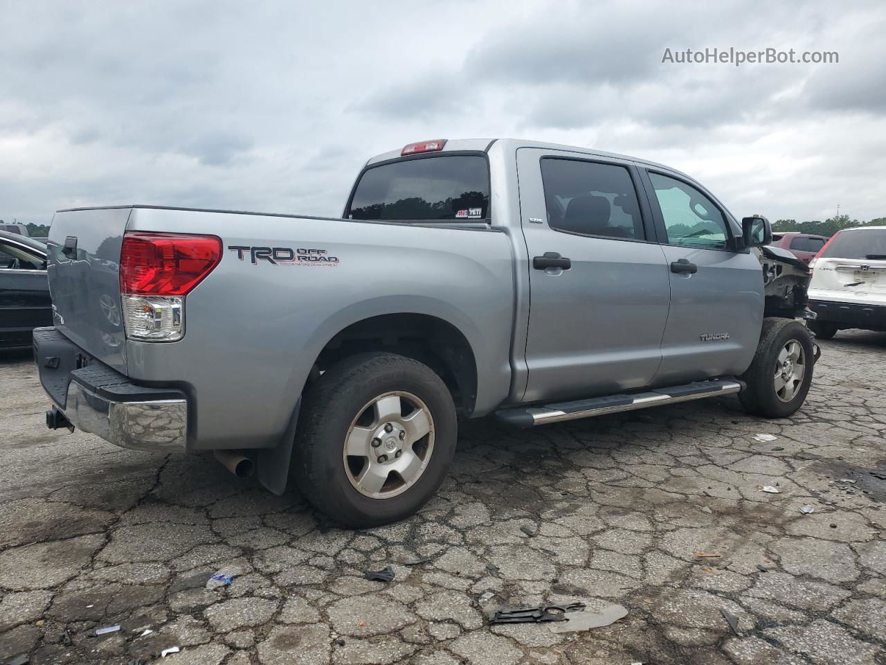 2012 Toyota Tundra Crewmax Sr5 Silver vin: 5TFEY5F14CX132833