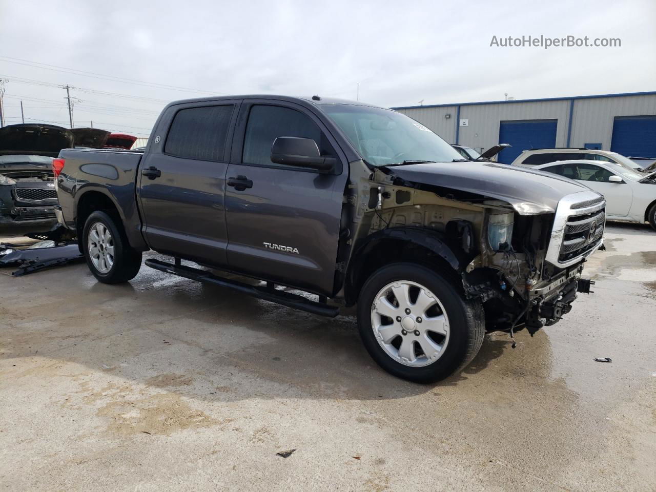 2012 Toyota Tundra Crewmax Sr5 Gray vin: 5TFEY5F16CX125835