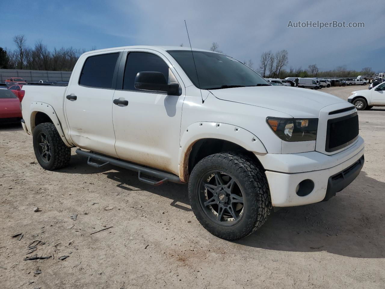 2012 Toyota Tundra Crewmax Sr5 White vin: 5TFEY5F16CX126564