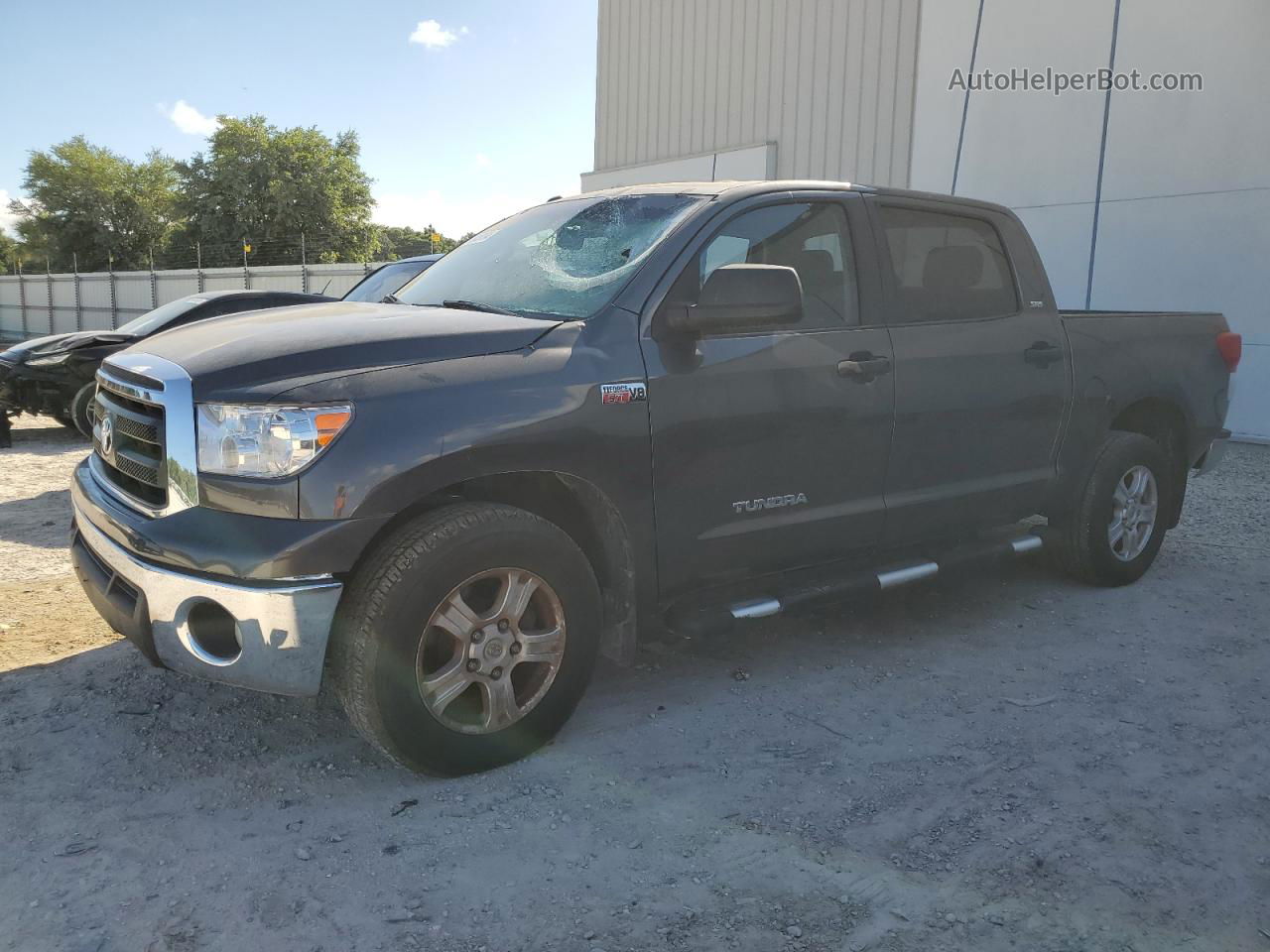 2012 Toyota Tundra Crewmax Sr5 Gray vin: 5TFEY5F18CX122130