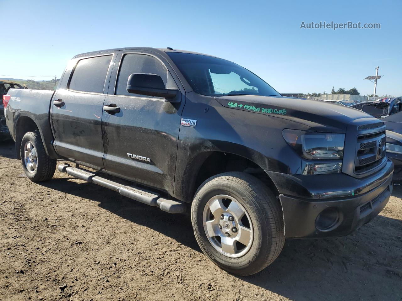 2012 Toyota Tundra Crewmax Sr5 Black vin: 5TFEY5F1XCX132433