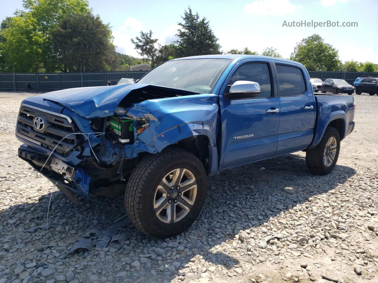 2017 Toyota Tacoma Double Cab Синий vin: 5TFEZ5CN7HX032852