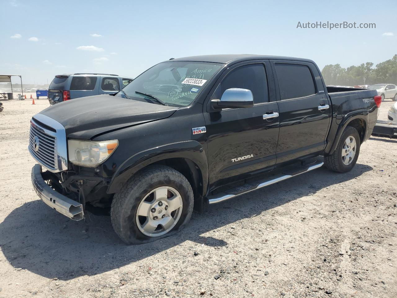 2012 Toyota Tundra Crewmax Limited Black vin: 5TFFY5F13CX130706