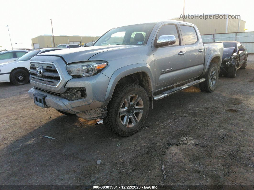 2017 Toyota Tacoma Limited Silver vin: 5TFGZ5AN0HX067955