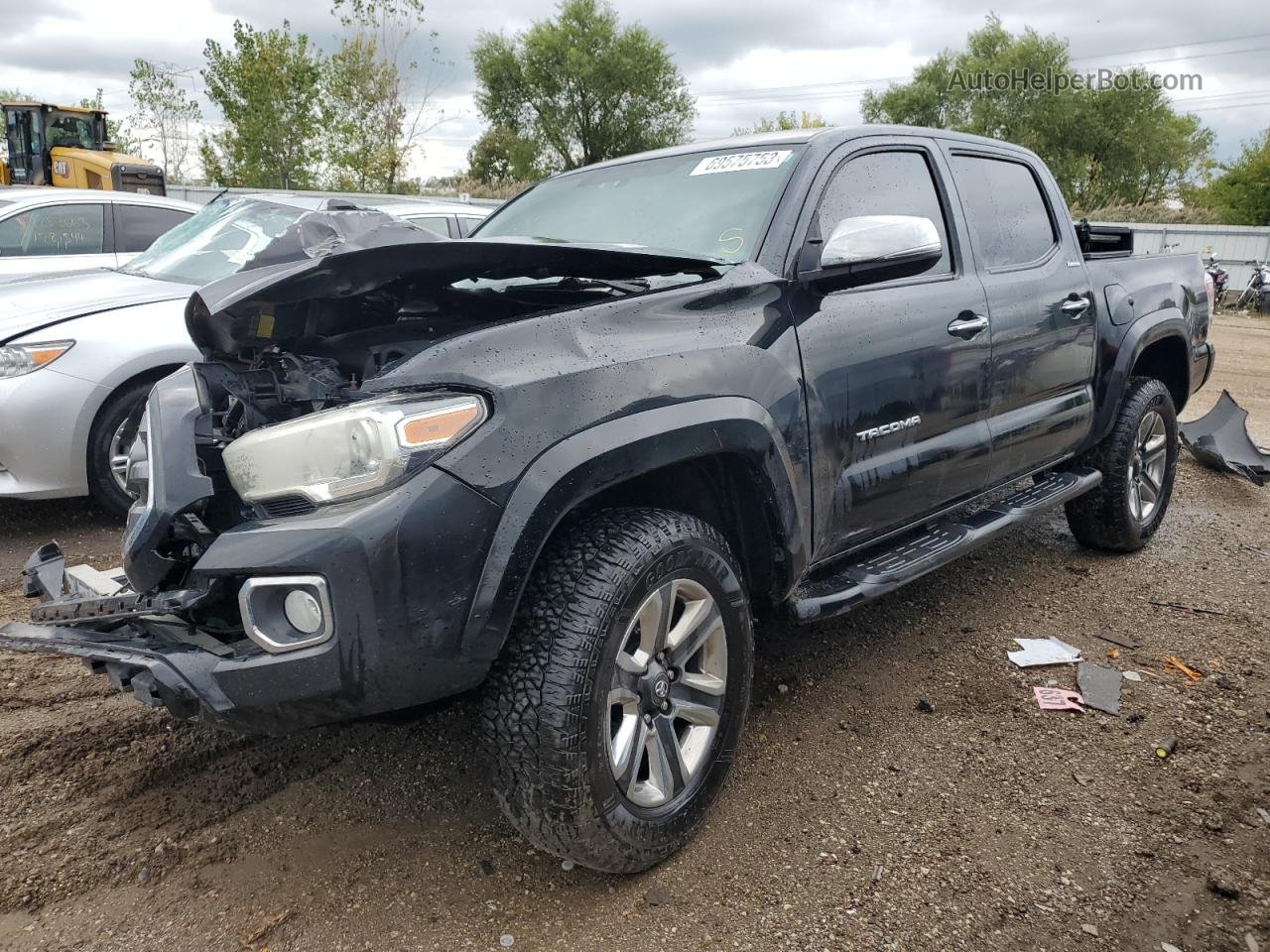 2017 Toyota Tacoma Double Cab Black vin: 5TFGZ5ANXHX116885