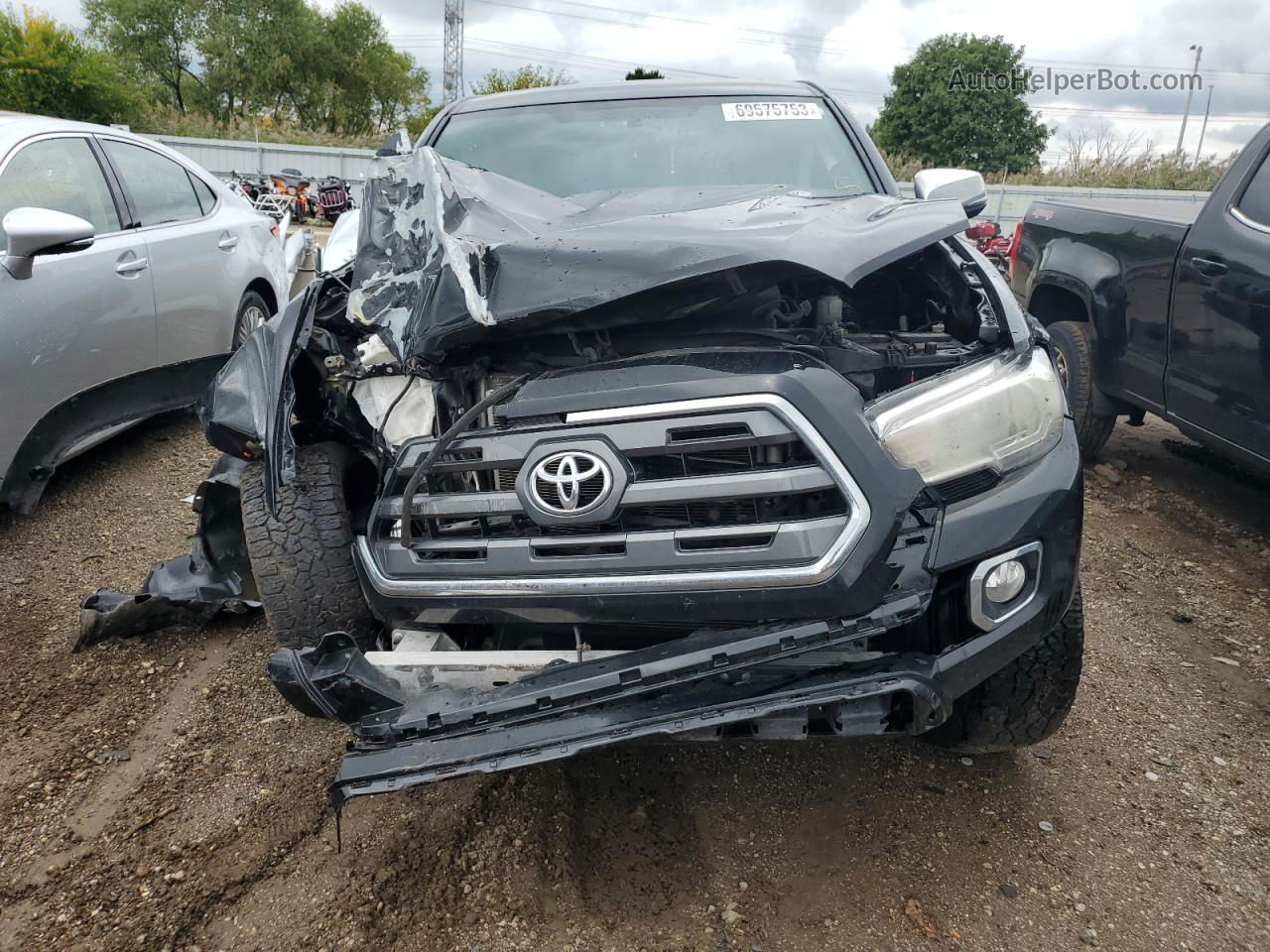 2017 Toyota Tacoma Double Cab Black vin: 5TFGZ5ANXHX116885