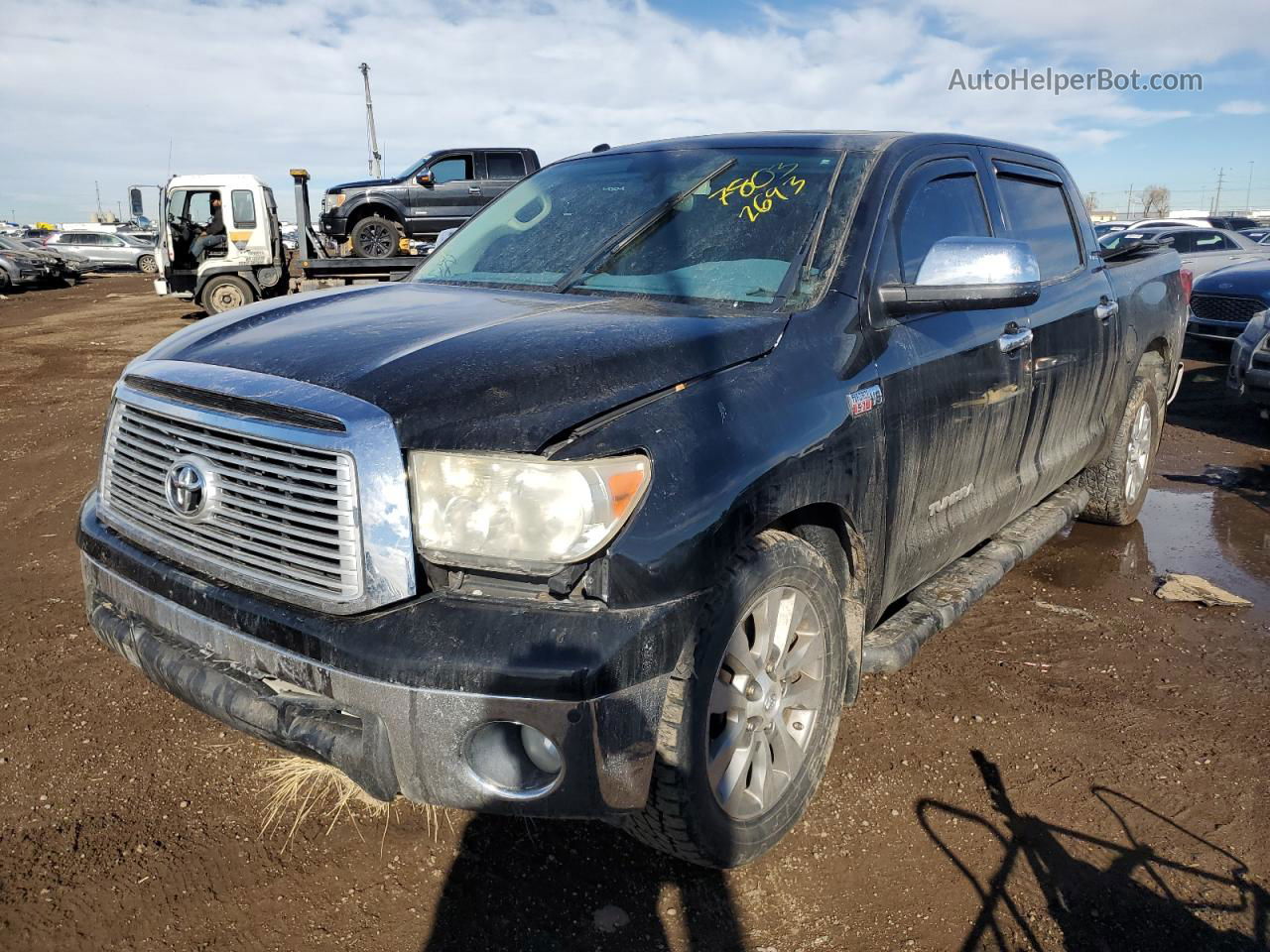 2012 Toyota Tundra Crewmax Limited Черный vin: 5TFHW5F10CX240126