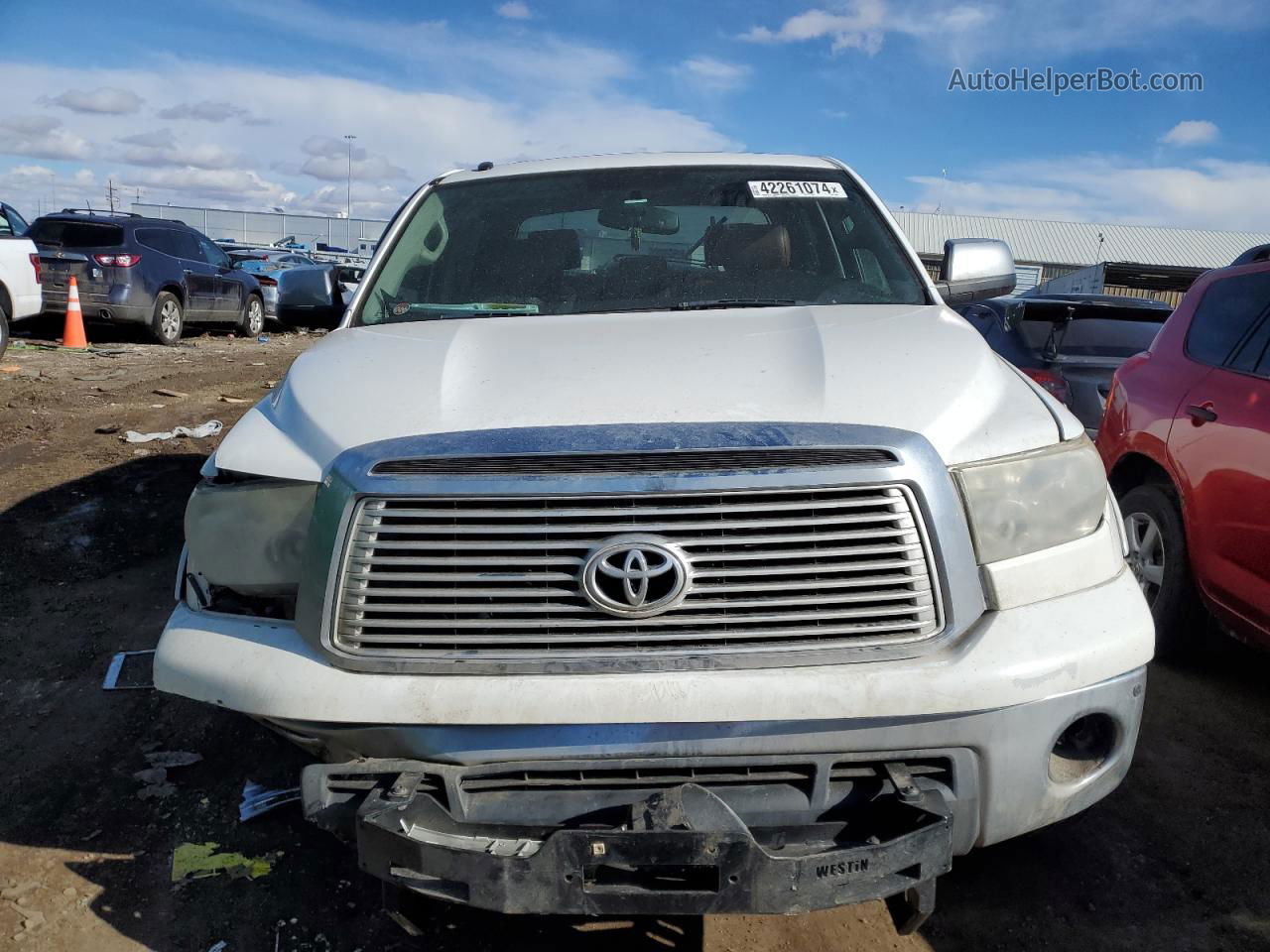 2012 Toyota Tundra Crewmax Limited White vin: 5TFHY5F16CX228086