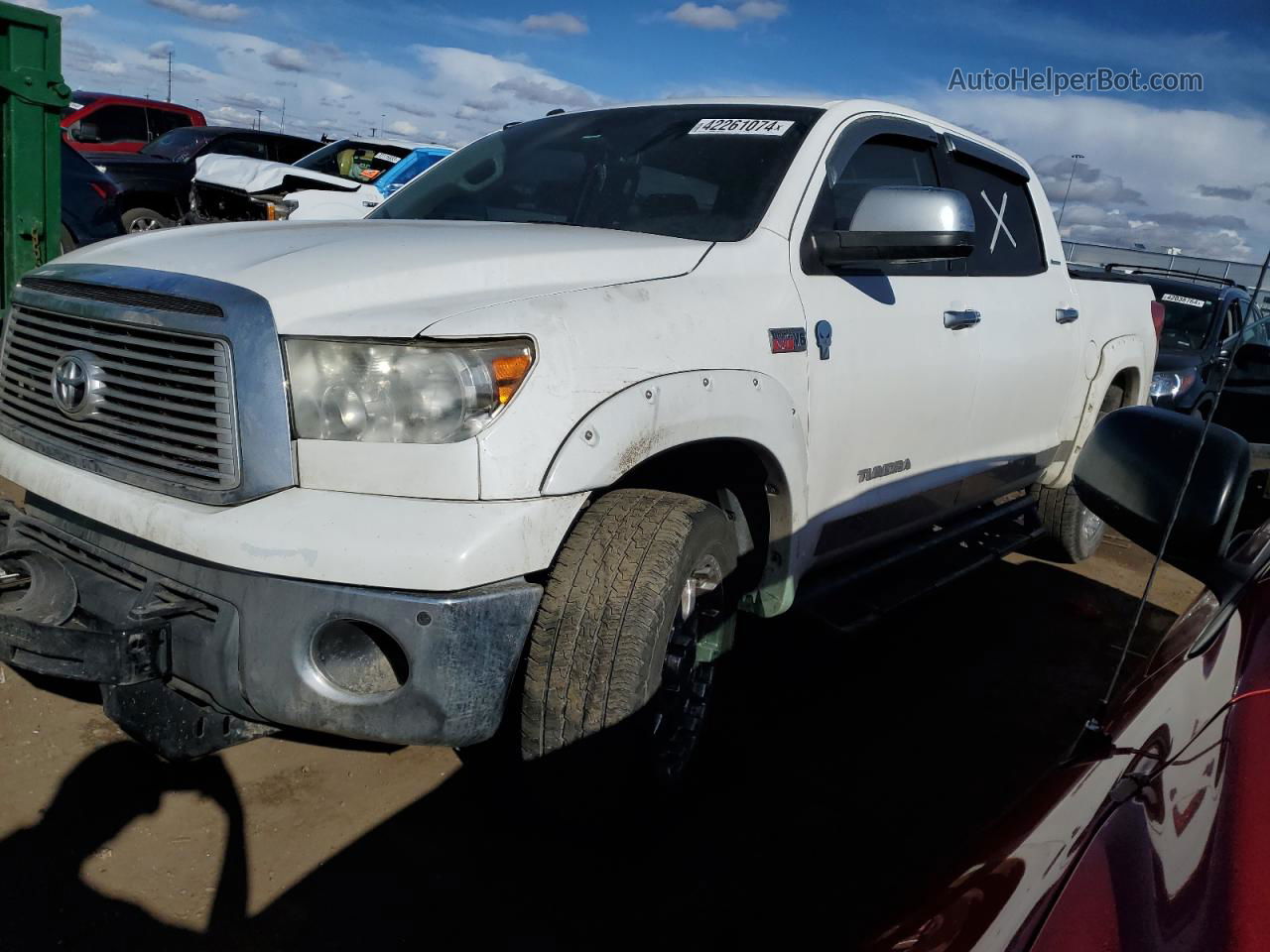 2012 Toyota Tundra Crewmax Limited Белый vin: 5TFHY5F16CX228086