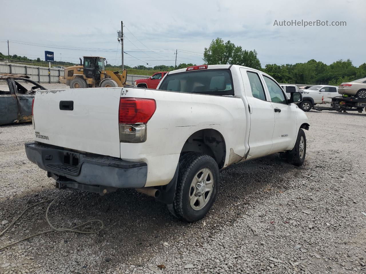 2012 Toyota Tundra Double Cab Sr5 White vin: 5TFRM5F11CX043086