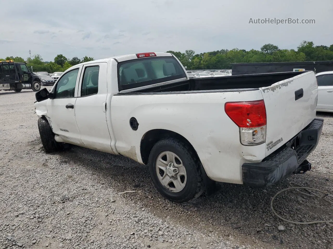 2012 Toyota Tundra Double Cab Sr5 White vin: 5TFRM5F11CX043086