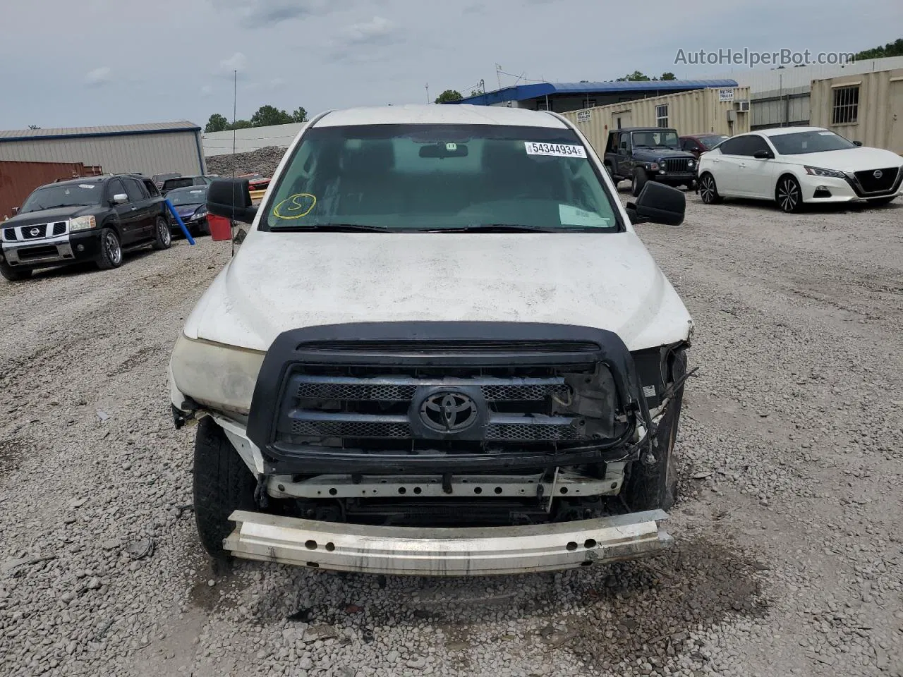 2012 Toyota Tundra Double Cab Sr5 White vin: 5TFRM5F11CX043086