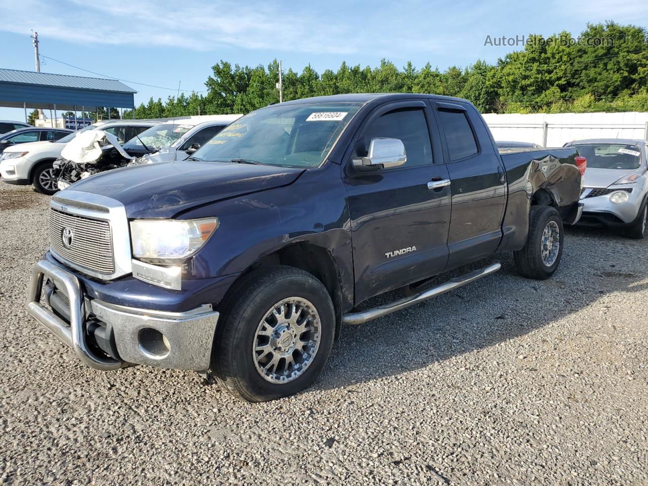 2012 Toyota Tundra Double Cab Sr5 Blue vin: 5TFRM5F11CX047543