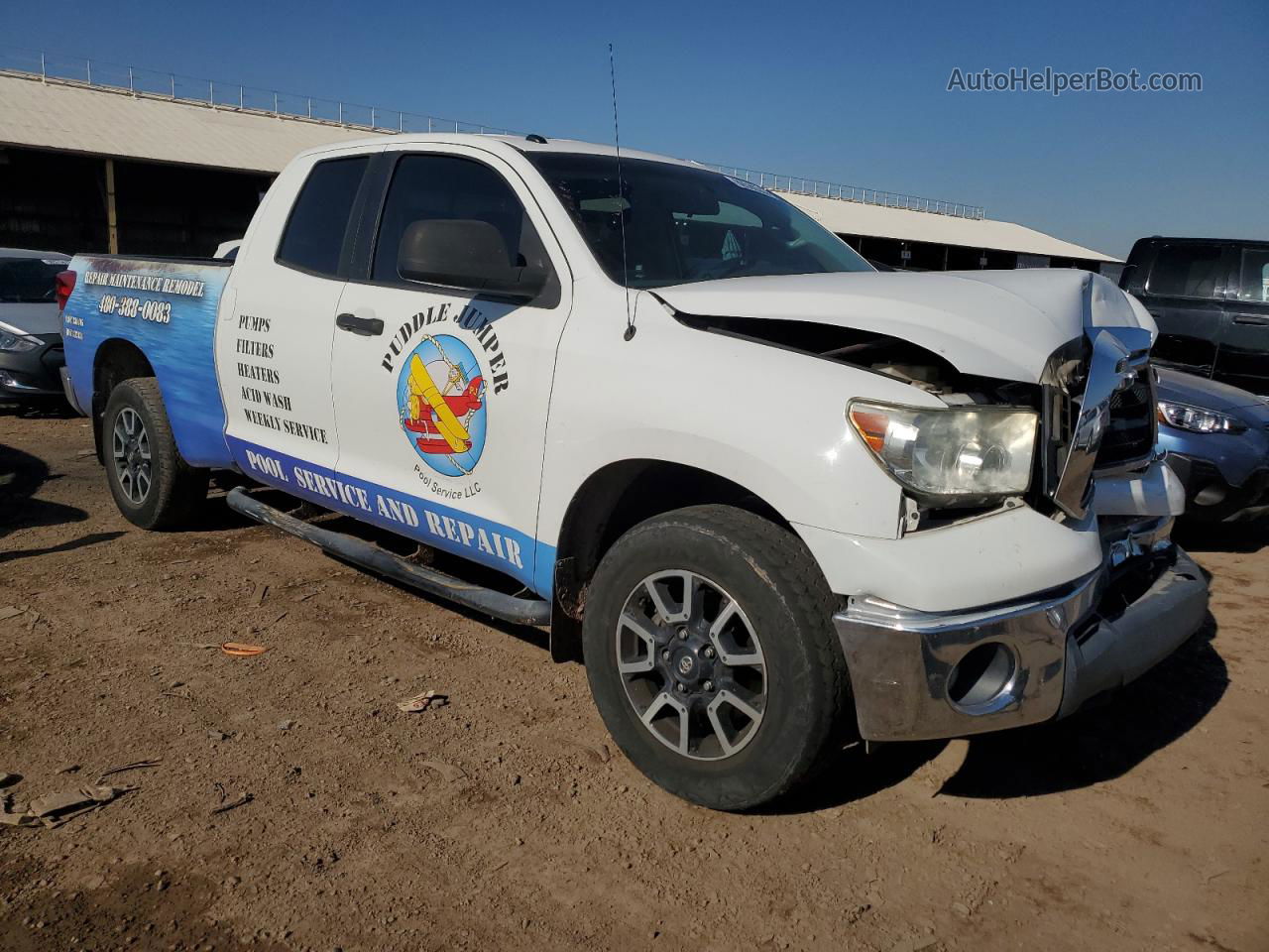 2012 Toyota Tundra Double Cab Sr5 White vin: 5TFRM5F13CX044787