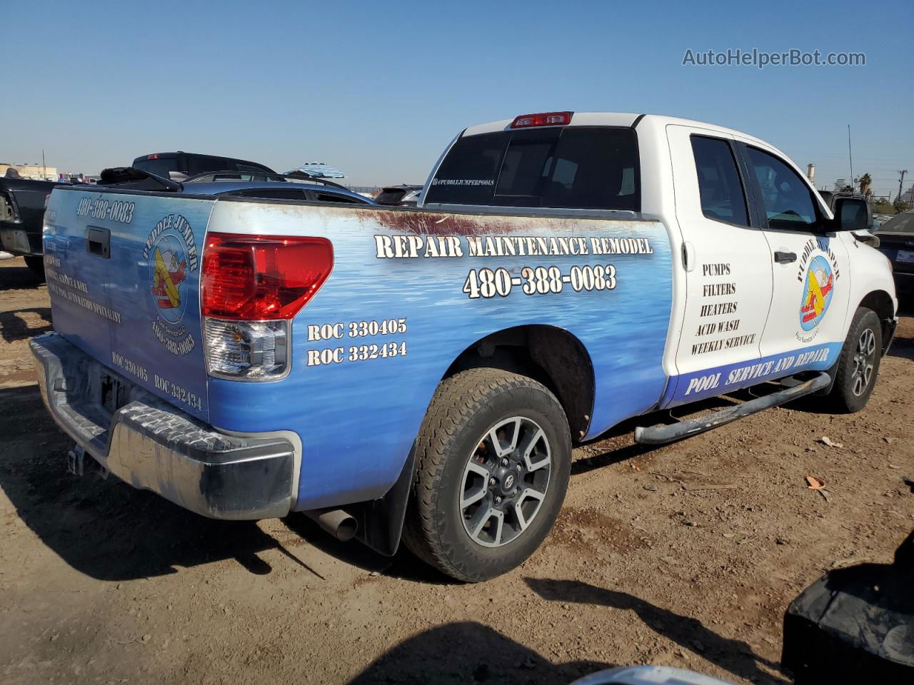 2012 Toyota Tundra Double Cab Sr5 White vin: 5TFRM5F13CX044787