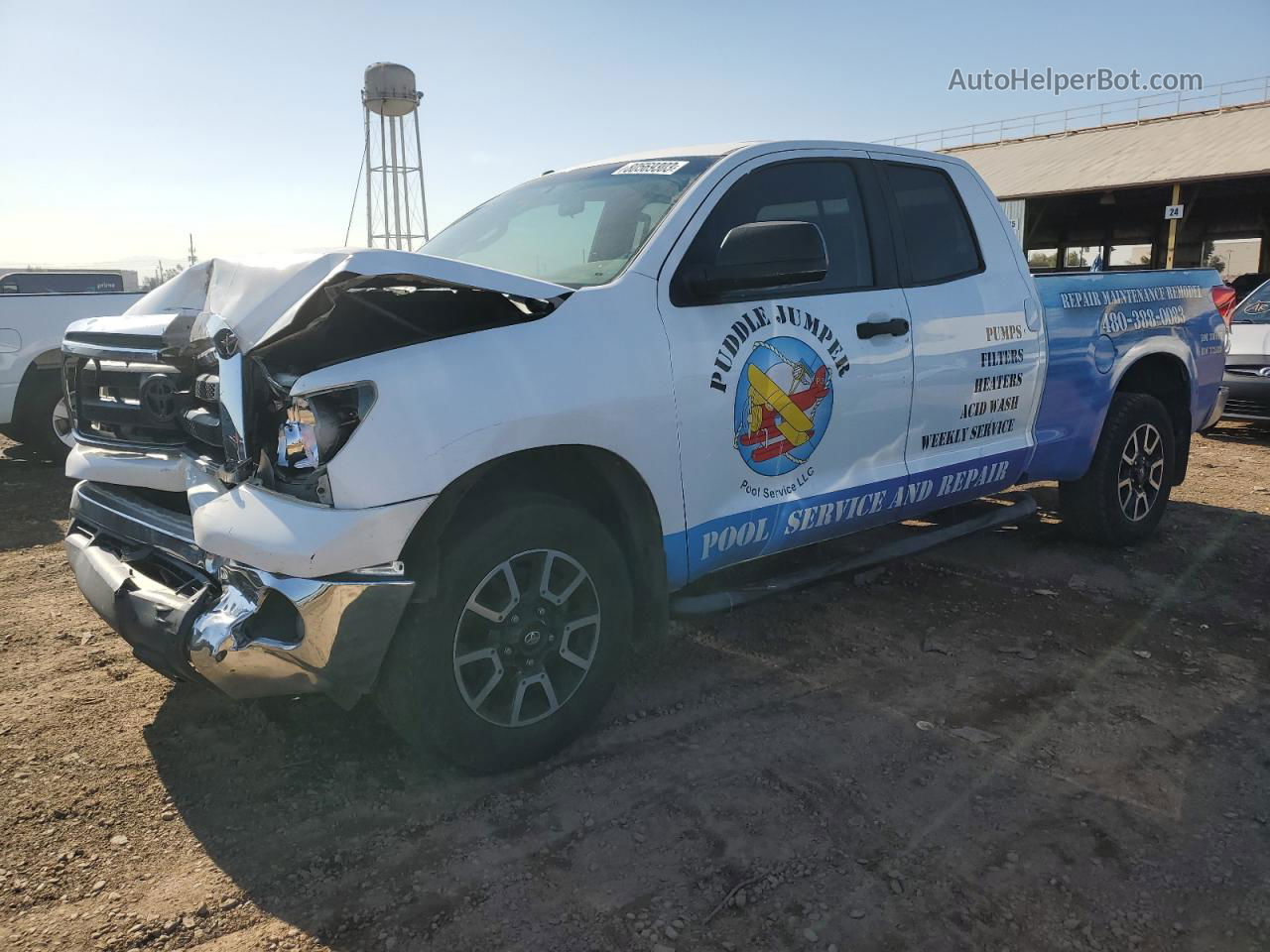 2012 Toyota Tundra Double Cab Sr5 White vin: 5TFRM5F13CX044787