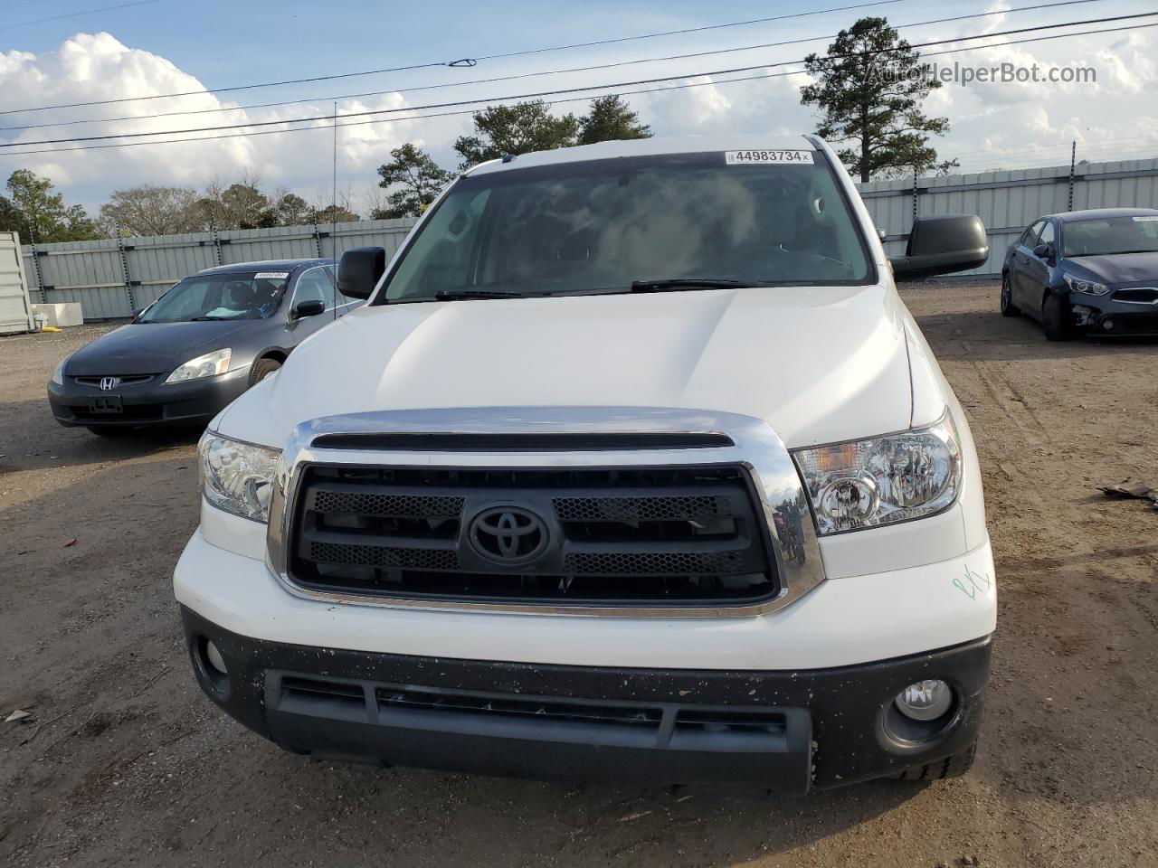 2012 Toyota Tundra Double Cab Sr5 White vin: 5TFRM5F13CX045048