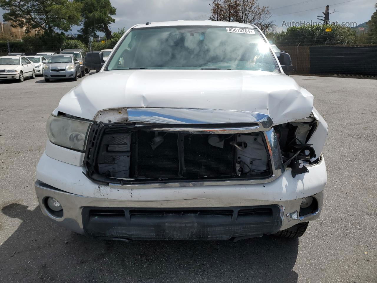 2012 Toyota Tundra Double Cab Sr5 White vin: 5TFRM5F19CX049685