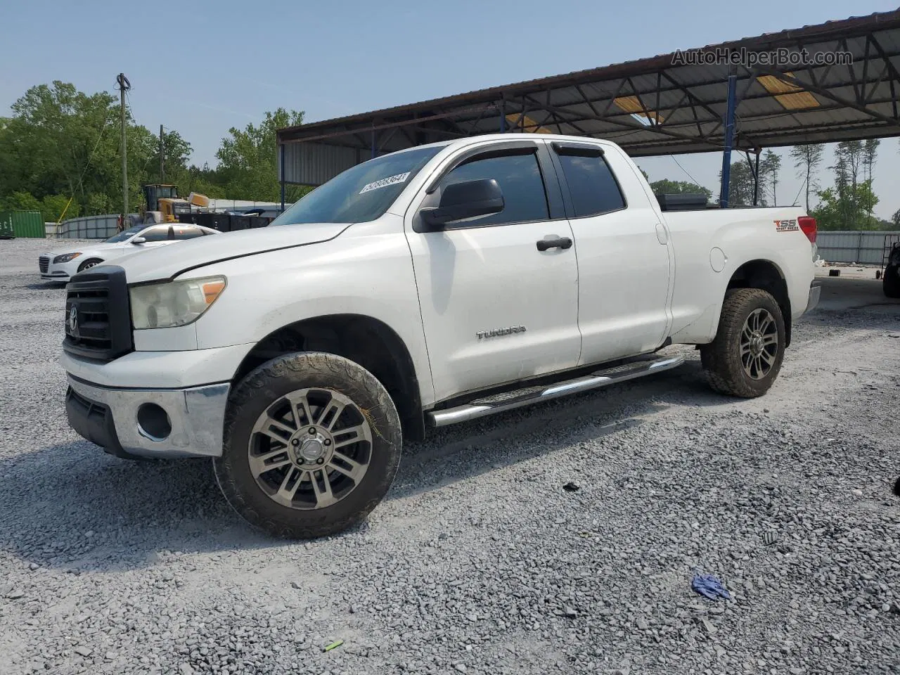 2012 Toyota Tundra Double Cab Sr5 White vin: 5TFRM5F1XCX047346