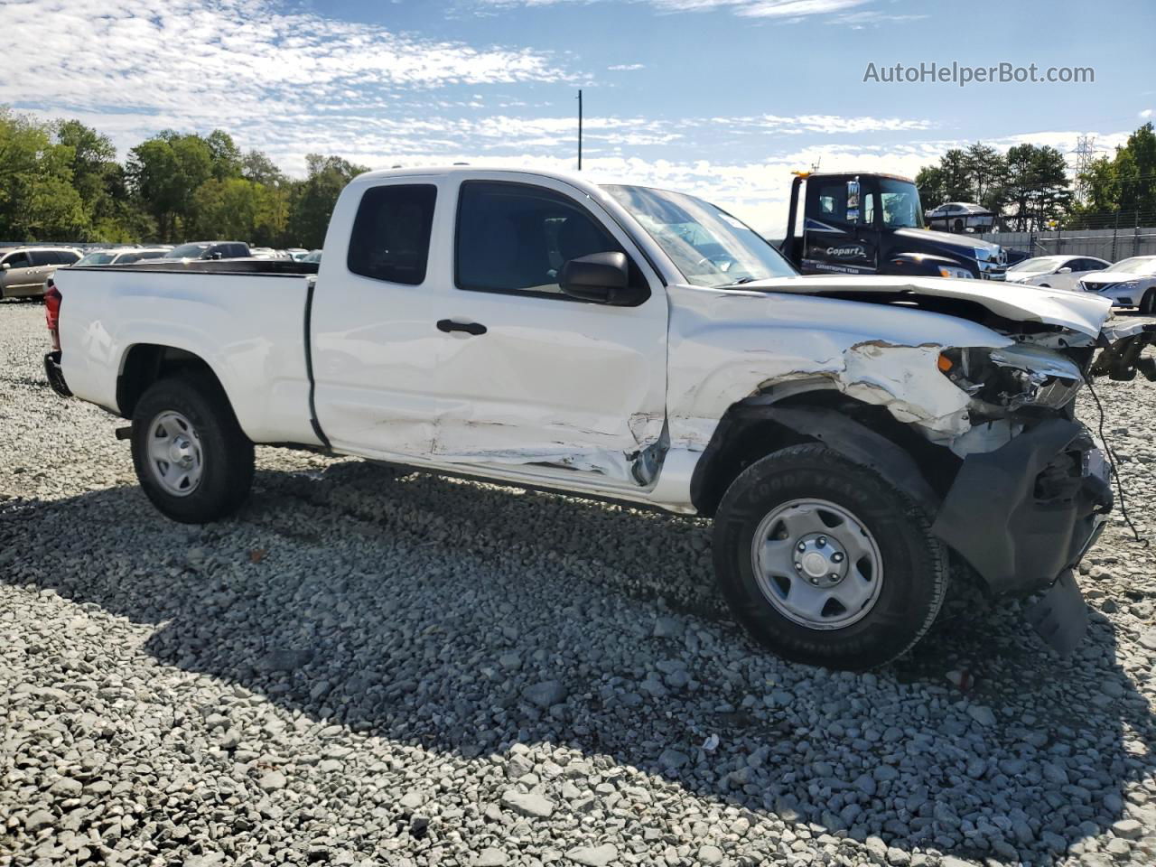 2020 Toyota Tacoma Access Cab White vin: 5TFRX5GN0LX179086