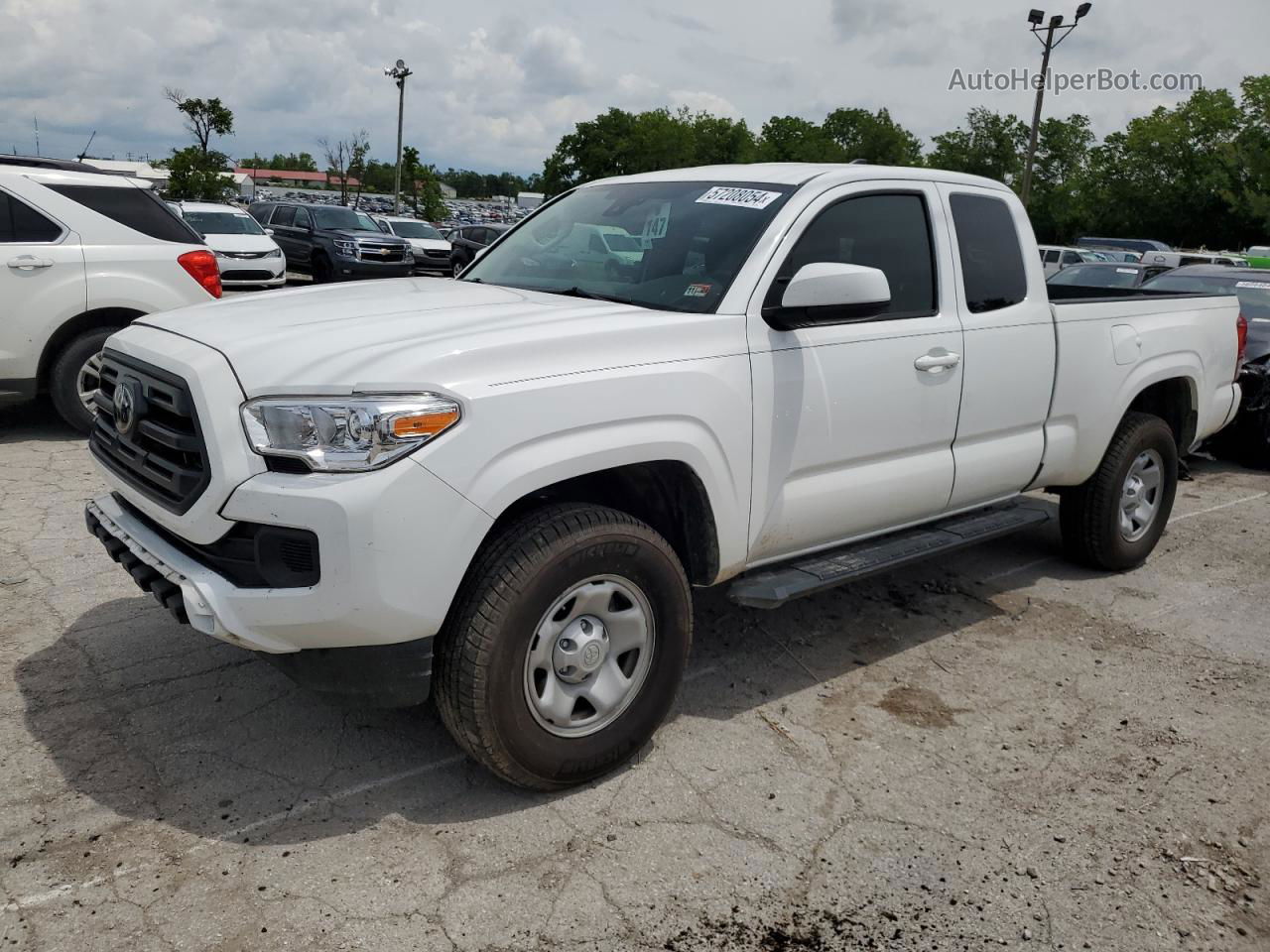 2019 Toyota Tacoma Access Cab White vin: 5TFRX5GN1KX153384