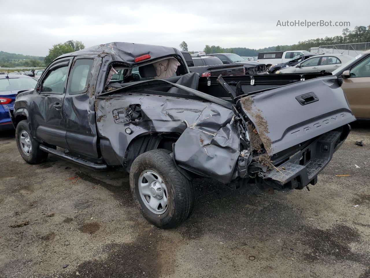 2017 Toyota Tacoma Access Cab Gray vin: 5TFRX5GN2HX080096