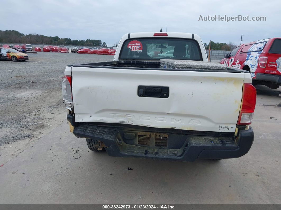 2017 Toyota Tacoma Sr White vin: 5TFRX5GN2HX086027