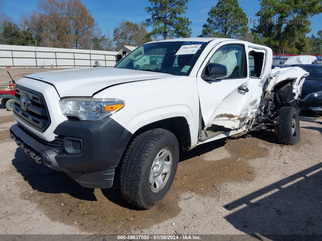 2017 Toyota Tacoma Sr White vin: 5TFRX5GN3HX077742