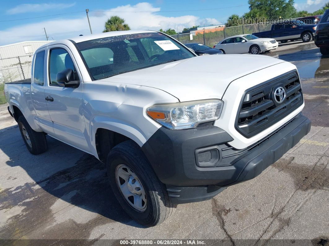 2017 Toyota Tacoma Sr White vin: 5TFRX5GN3HX084321