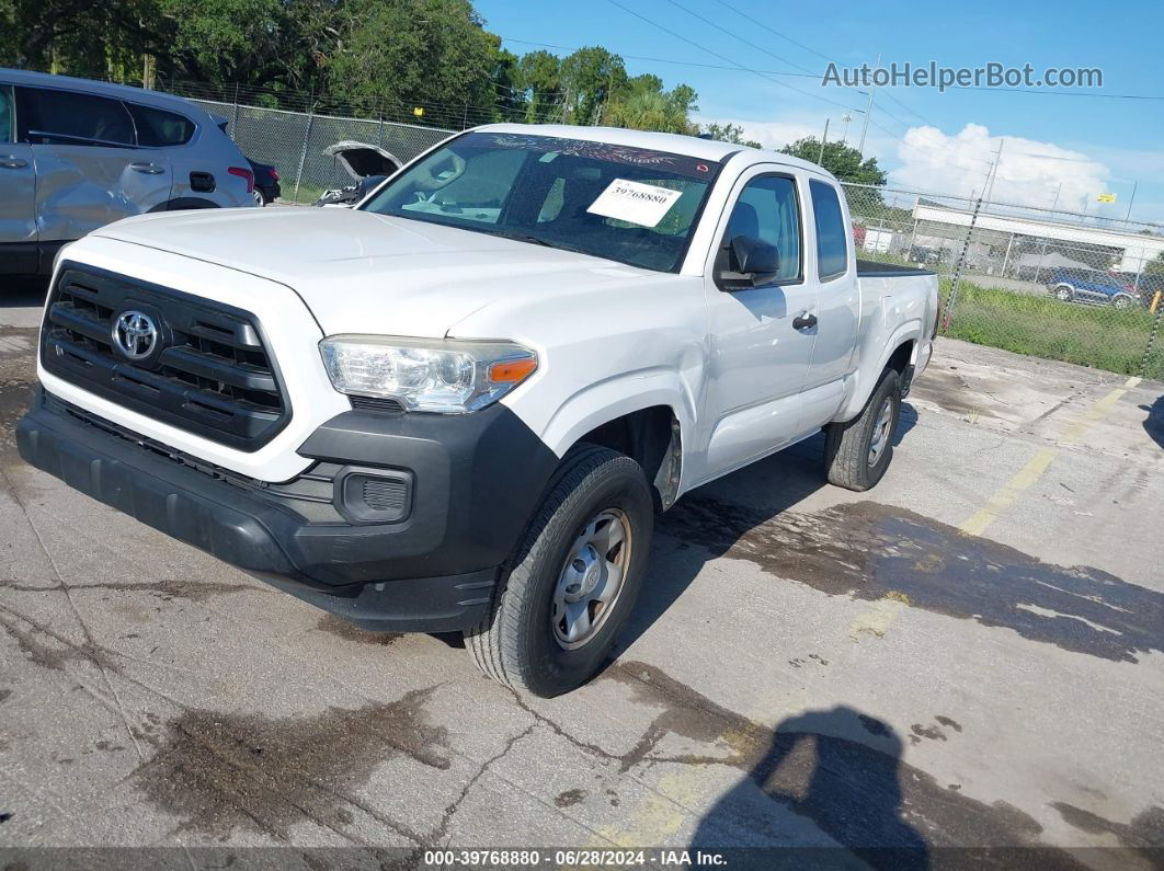 2017 Toyota Tacoma Sr White vin: 5TFRX5GN3HX084321