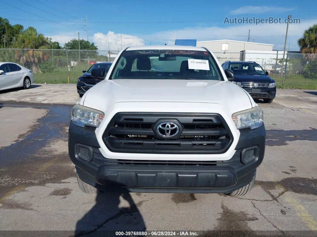 2017 Toyota Tacoma Sr White vin: 5TFRX5GN3HX084321