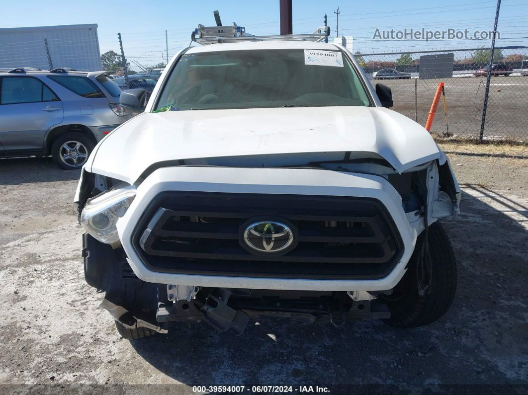 2020 Toyota Tacoma Sr White vin: 5TFRX5GN3LX170771