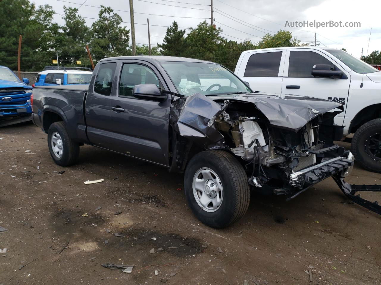 2017 Toyota Tacoma Access Cab Gray vin: 5TFRX5GN4HX090015