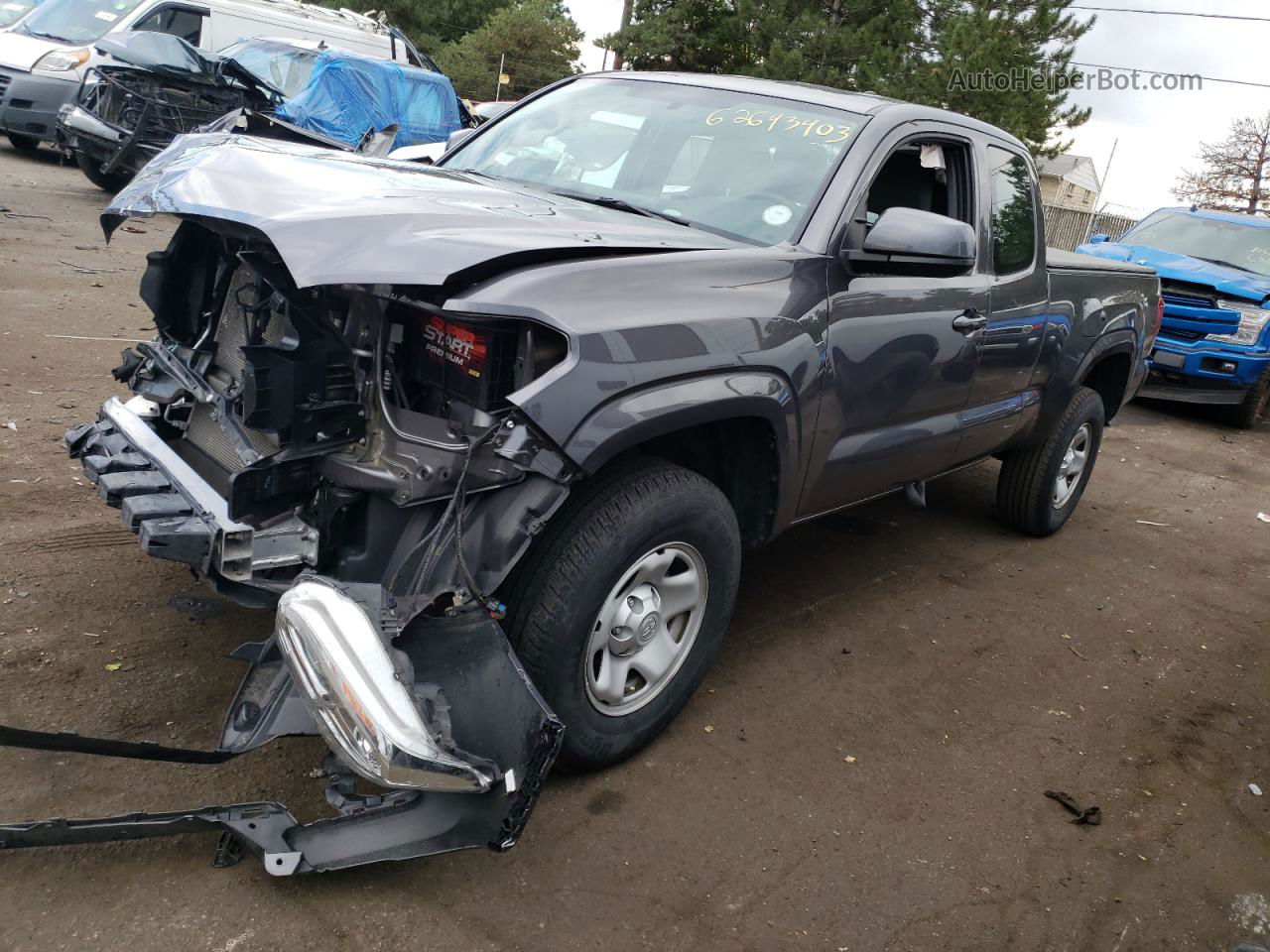 2017 Toyota Tacoma Access Cab Серый vin: 5TFRX5GN4HX090015