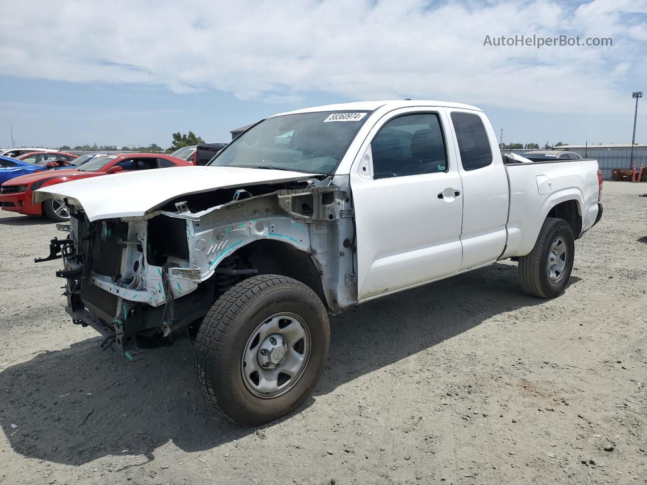 2019 Toyota Tacoma Access Cab White vin: 5TFRX5GN4KX136496