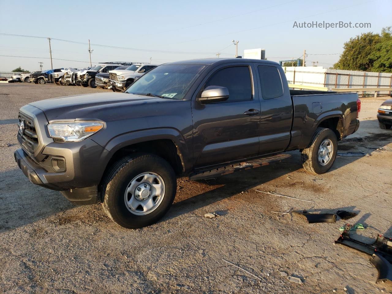 2017 Toyota Tacoma Access Cab Gray vin: 5TFRX5GN5HX080464