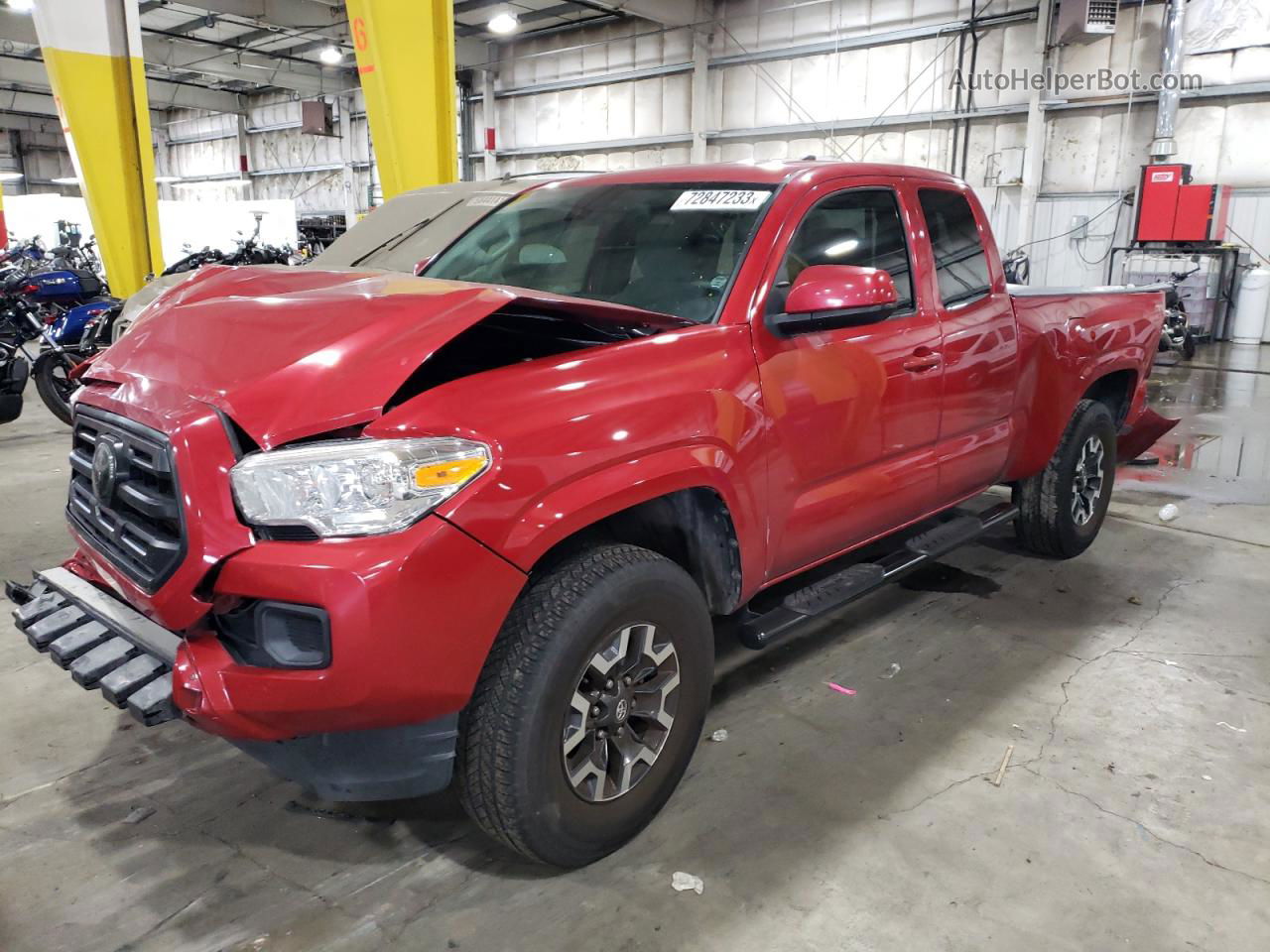 2019 Toyota Tacoma Access Cab Red vin: 5TFRX5GN6KX142655