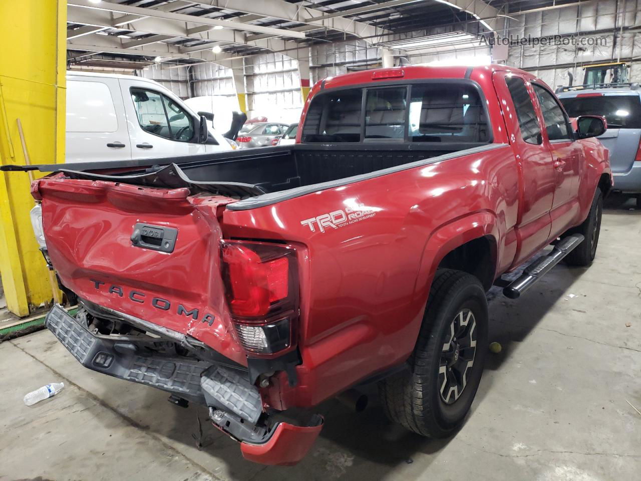 2019 Toyota Tacoma Access Cab Red vin: 5TFRX5GN6KX142655