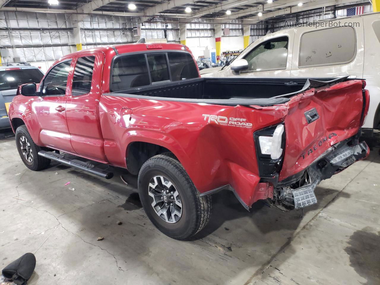 2019 Toyota Tacoma Access Cab Red vin: 5TFRX5GN6KX142655