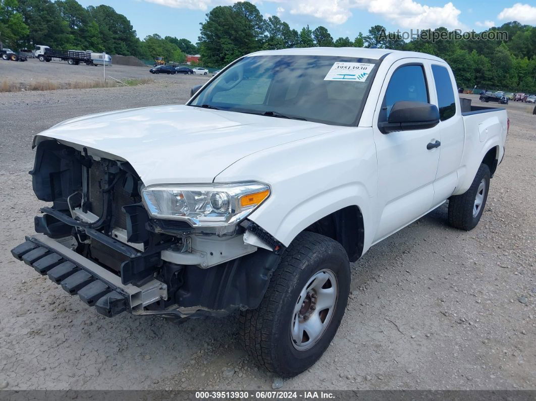 2020 Toyota Tacoma Sr White vin: 5TFRX5GN6LX179352