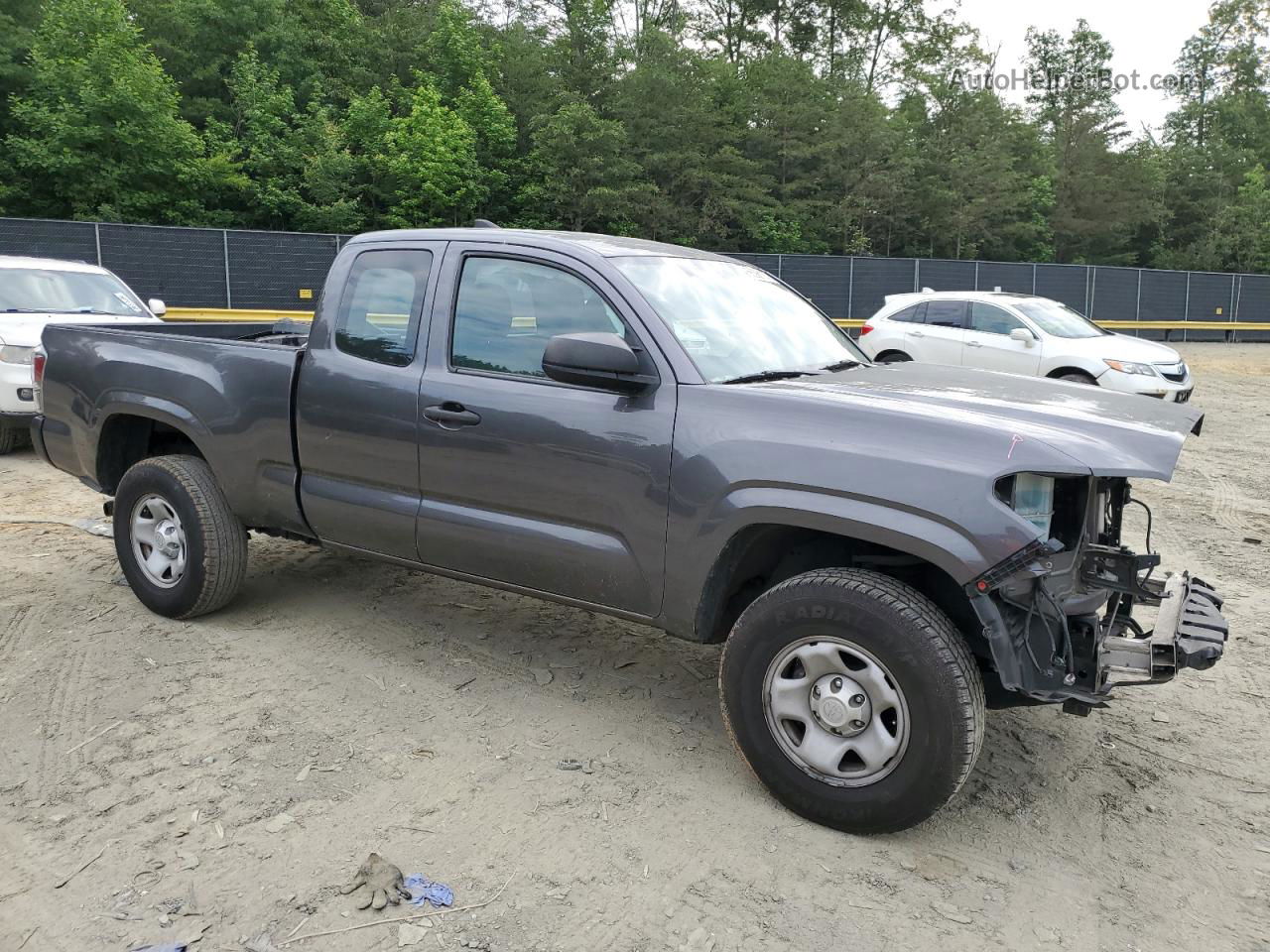 2017 Toyota Tacoma Access Cab Gray vin: 5TFRX5GN7HX093118