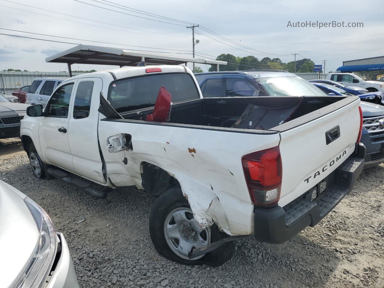 2019 Toyota Tacoma Access Cab White vin: 5TFRX5GN8KX150546