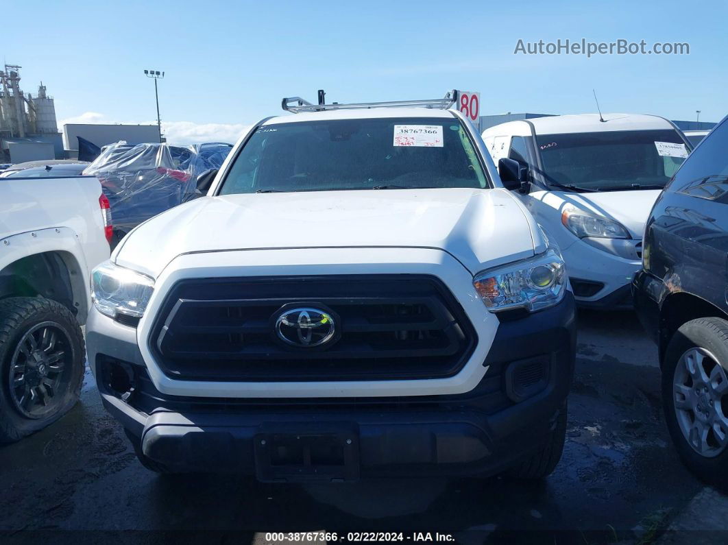 2020 Toyota Tacoma Sr White vin: 5TFRX5GN8LX171754