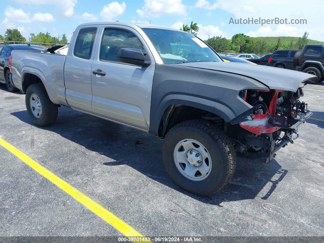 2017 Toyota Tacoma Sr Silver vin: 5TFRX5GN9HX074019