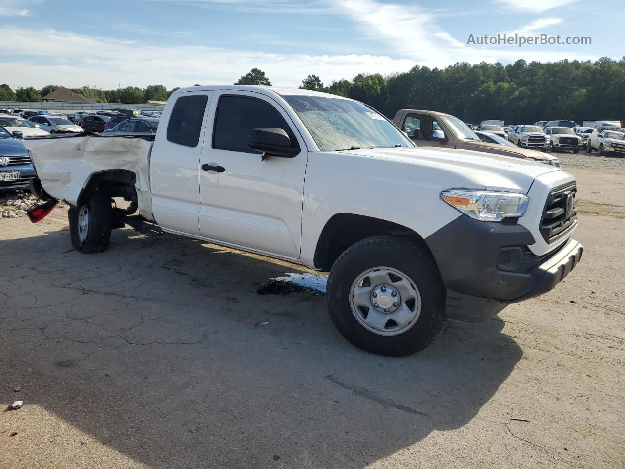 2019 Toyota Tacoma Access Cab White vin: 5TFRX5GN9KX140026