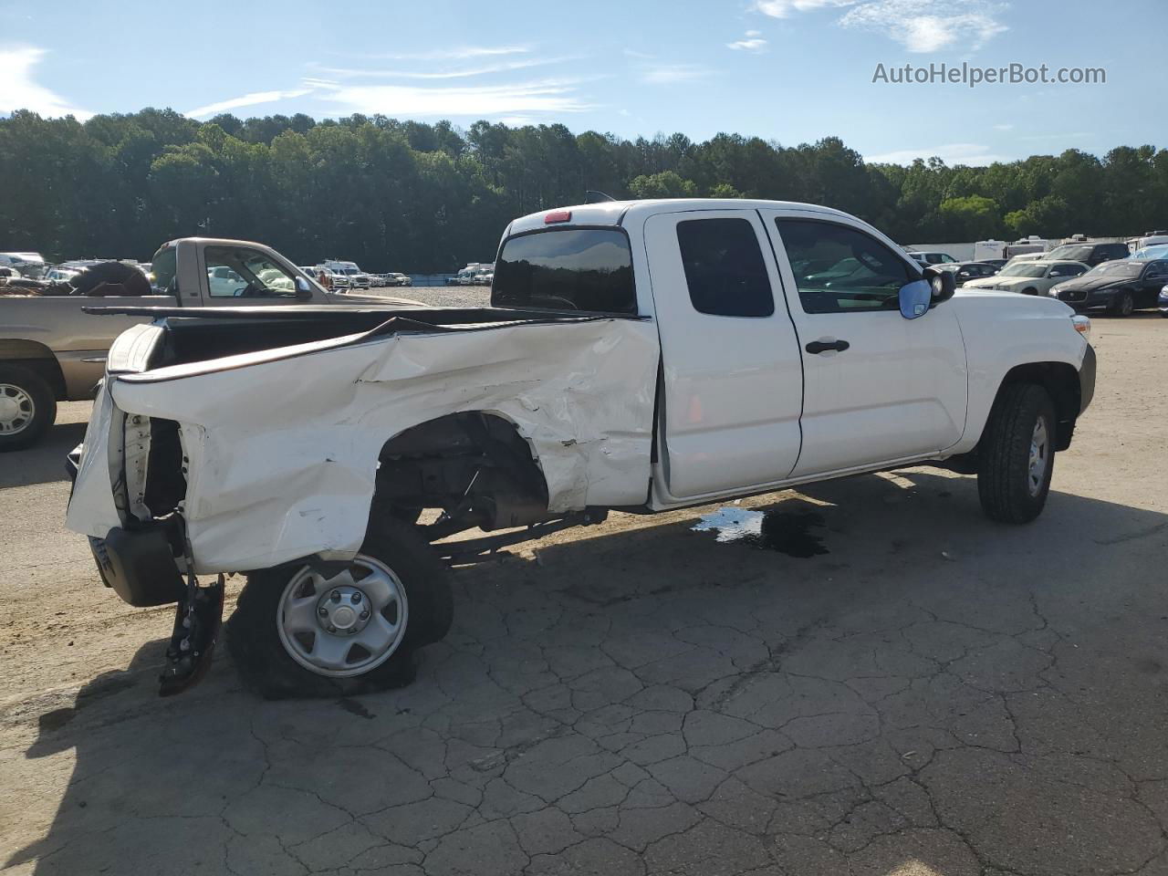 2019 Toyota Tacoma Access Cab White vin: 5TFRX5GN9KX140026