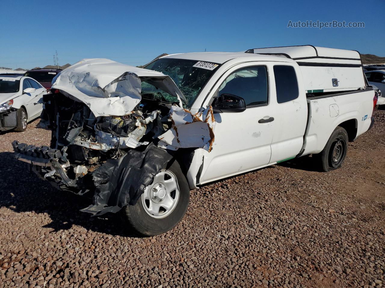 2020 Toyota Tacoma Access Cab White vin: 5TFRX5GNXLX174719