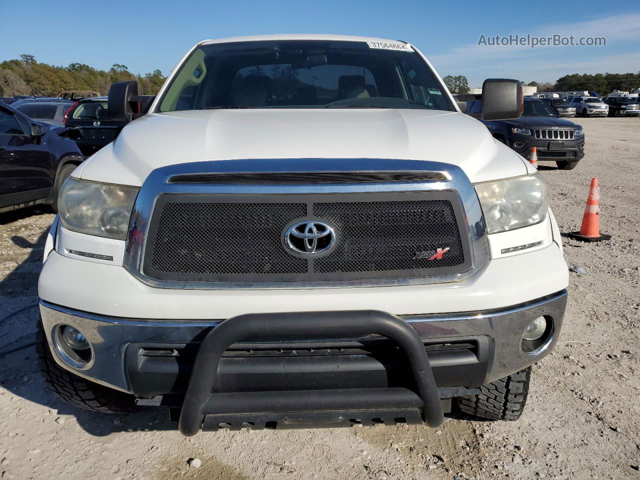 2012 Toyota Tundra Double Cab Sr5 White vin: 5TFRY5F10CX131583