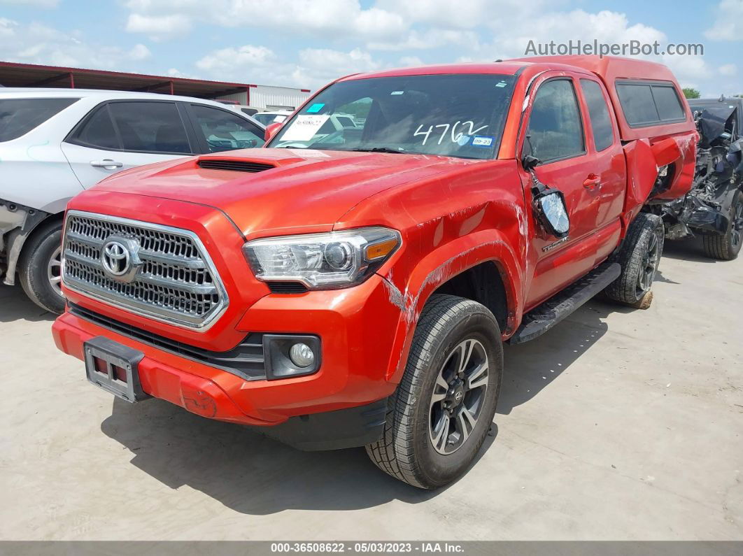 2017 Toyota Tacoma Sr5/sr/trd Sport Orange vin: 5TFRZ5CN8HX024762